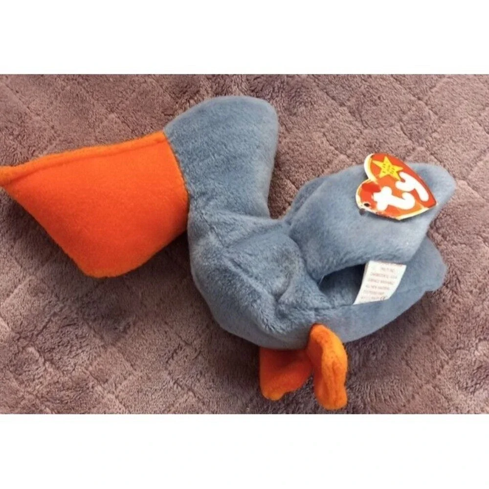 TY BEANIE BABY Original- SCOOP- Retired 1996 Rare Blue Pelican